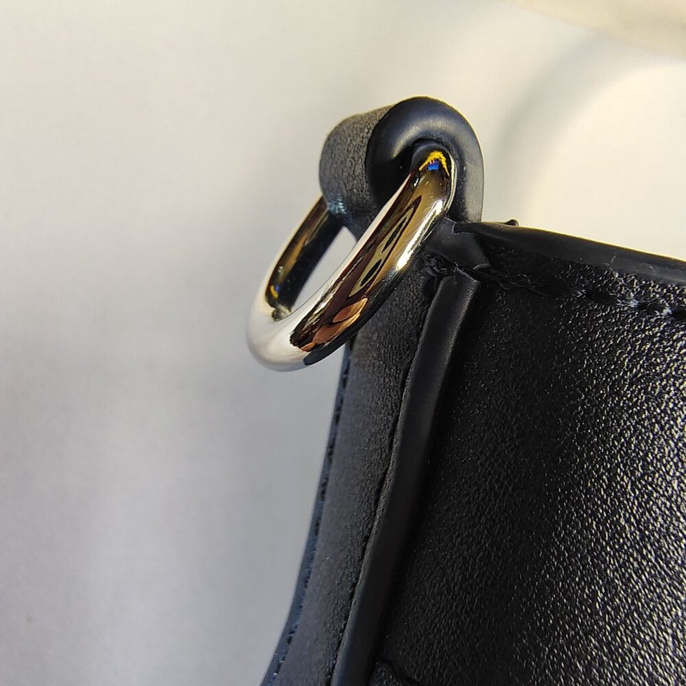 Miztique Striped Handbag Navy & Cream Dual Handles & Metal Feet NO STRAP INCLUDE - Picture 14 of 14